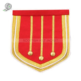 Red Wool Pipe Band Doublet With Camel Collar Epaulets And Cuffs Jacket